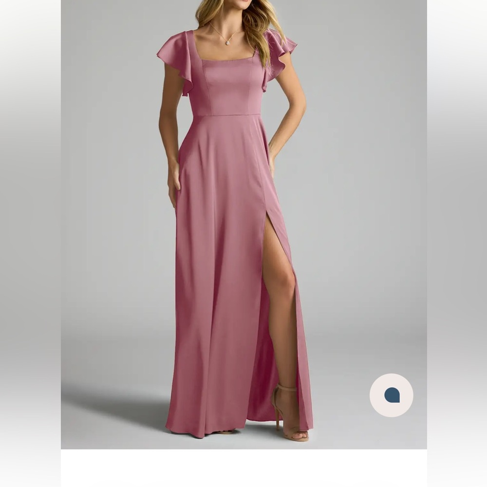Azazie Bondi Vintage Mauve Bridesmaid Dress Stretch Satin